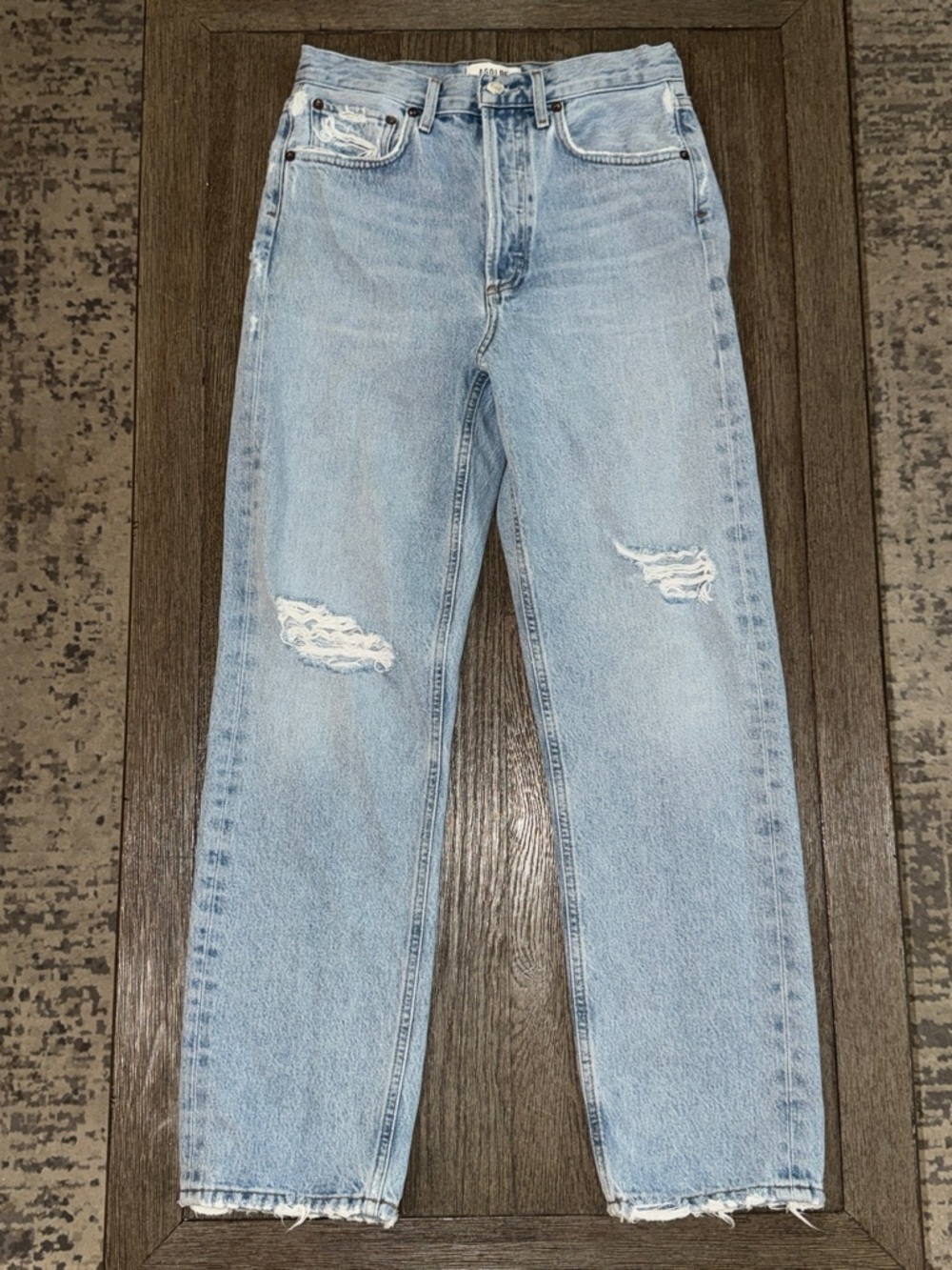 AGOLDE 90s Mid Rise Loose Fit Jean Captured Distressed